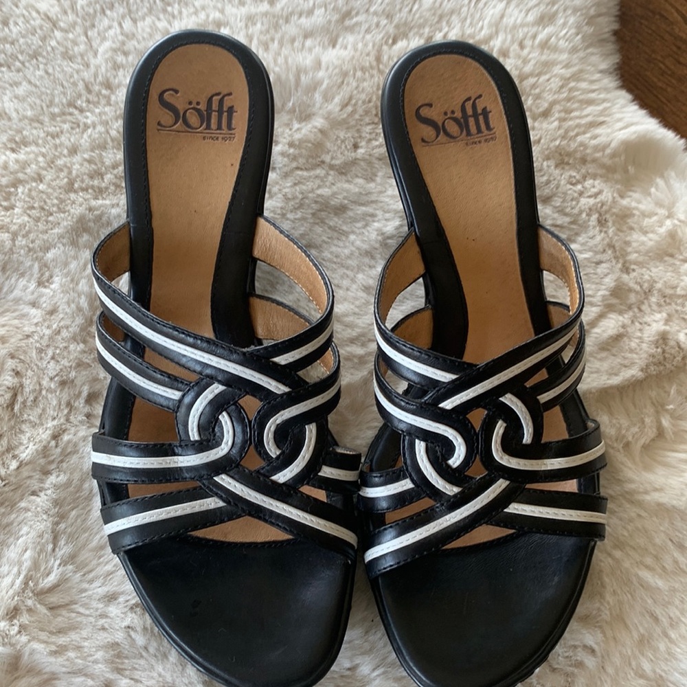 Sofft slip on heels for women